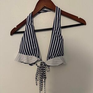 Striped Halter Bikini Top